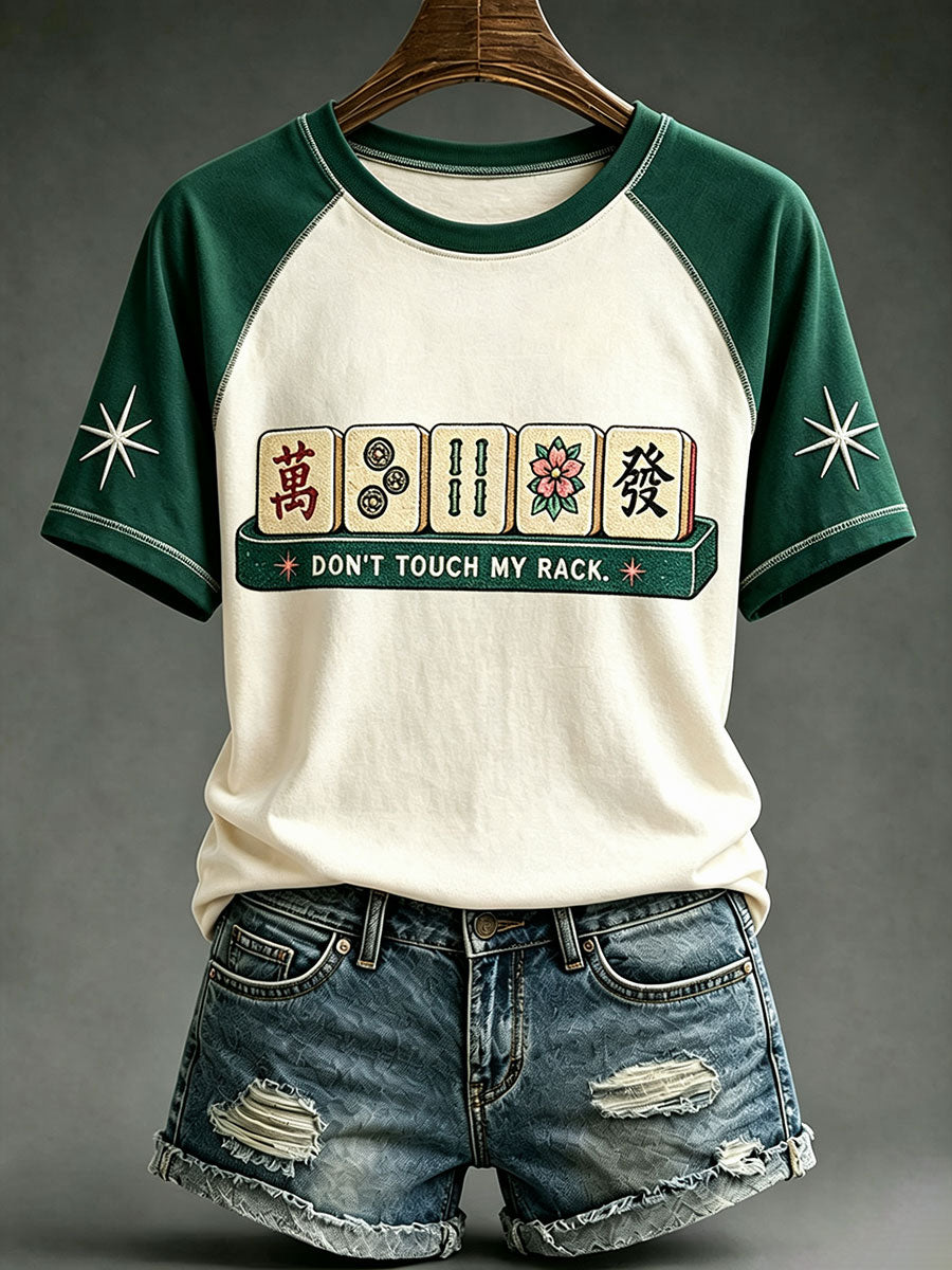 Women's Retro Casual Mahjong T-Shirts