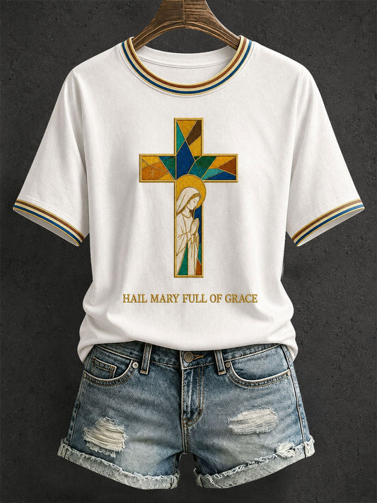 Women's Hail Mary Full Of Grace T-shirt