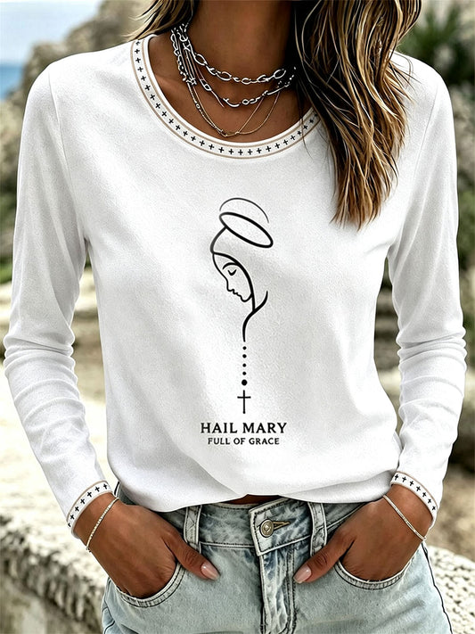 Women's Hail Mary Full Of Grace T-shirt