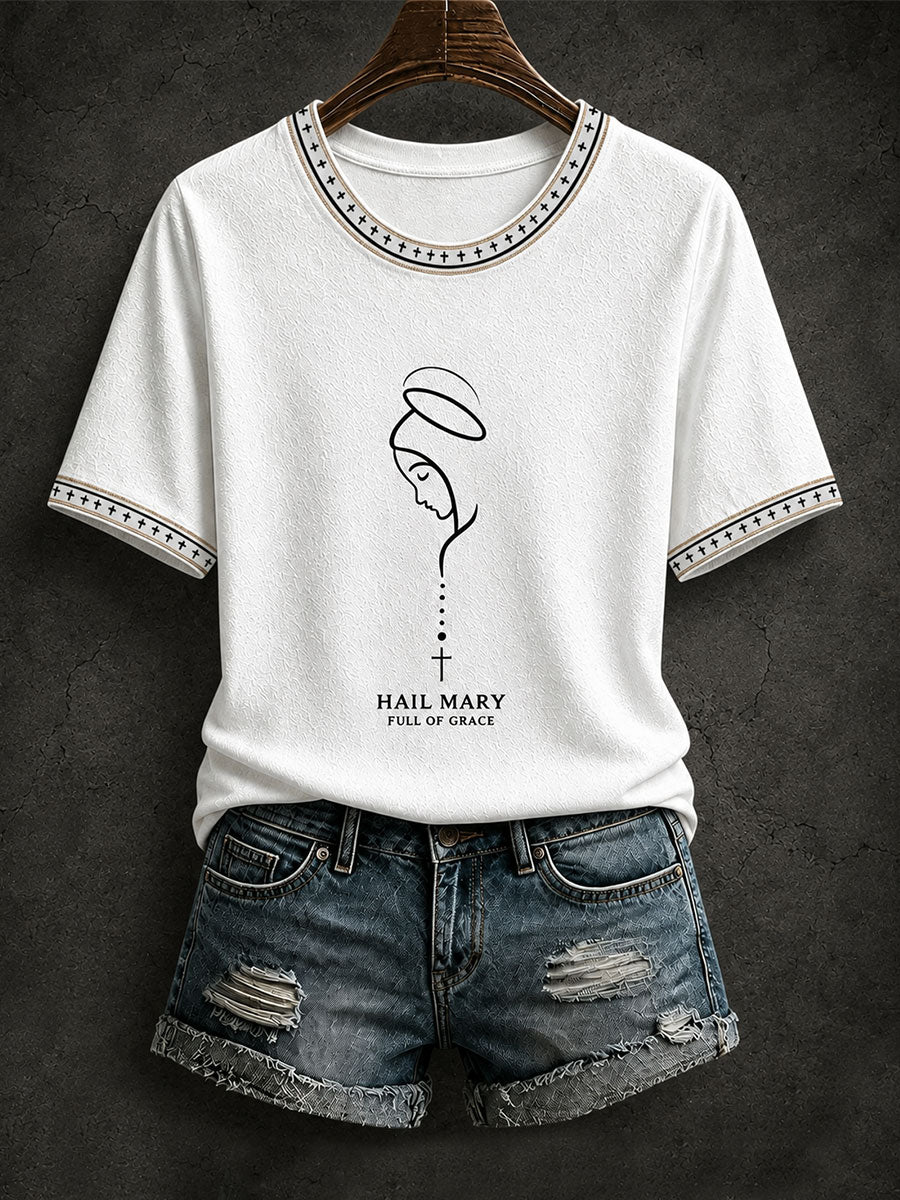Women's Hail Mary Full Of Grace T-shirt
