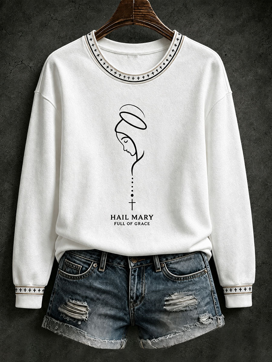 Women's Hail Mary Full Of Grace Sweatshirt