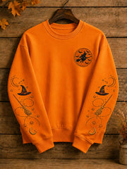 Women's Halloween Gothic Style Raven Floral Casual Regular Sweatshirt