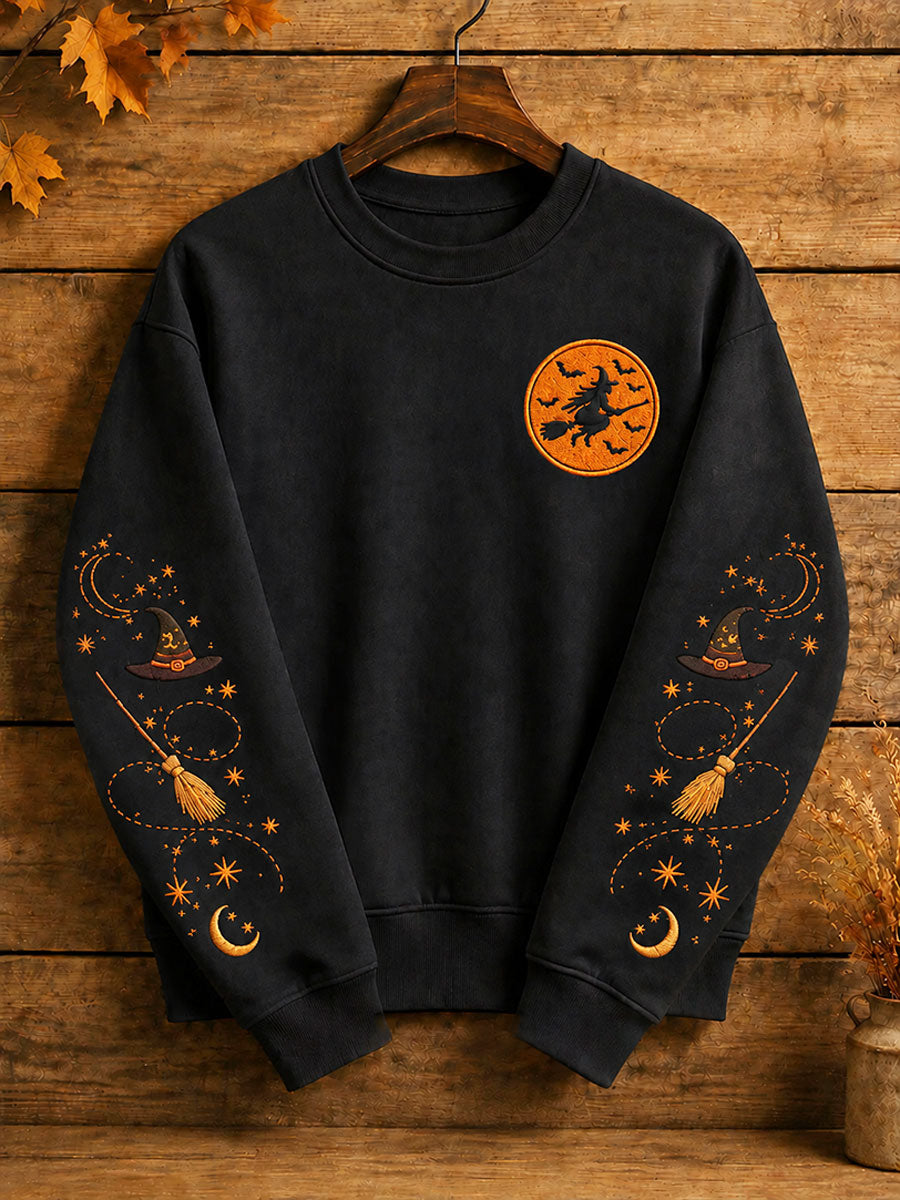 Women's Halloween Gothic Style Raven Floral Casual Regular Sweatshirt