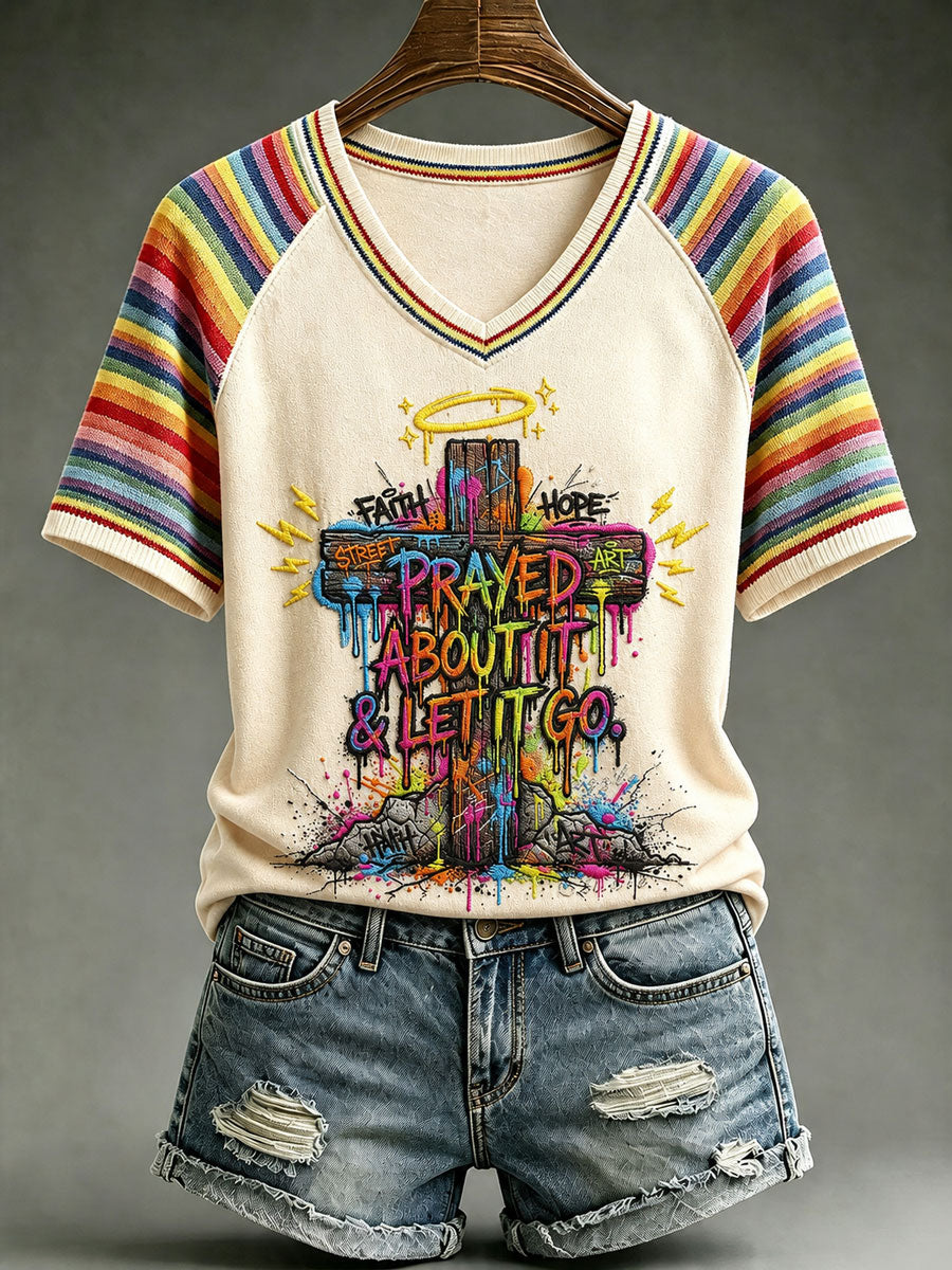 Women's Faith Print Casual T-Shirt