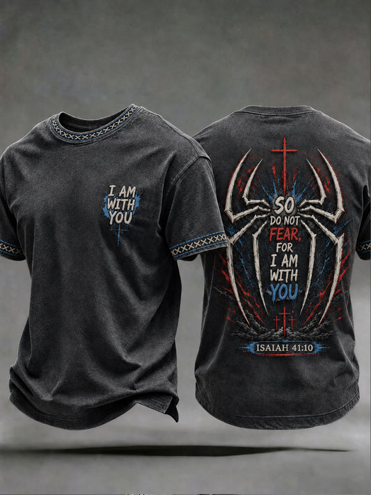 Men's Do Not Fear I Am With You Christian Cross T-shirt