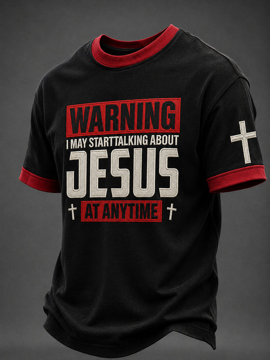 Men's Faith “JESUS” Printed T-shirt