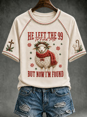Women's Christian He Left The 99 To Find Me Short Sleeve T-shirt