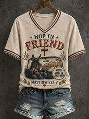 Women's Hop In Friend We're Going To Jerusalem T-shirt