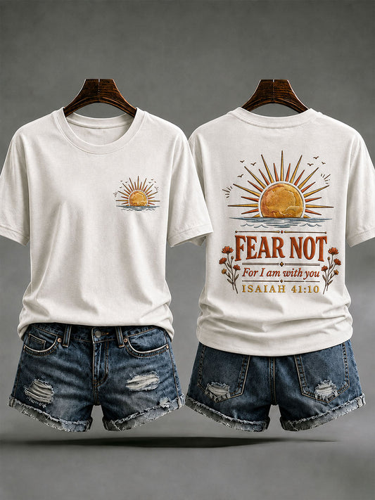 Women's 'Fear Not' Isaiah 41:10 Printed Casual T-Shirt