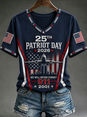 Women's 2026 PATRIOT DAY We Will Never Forget 9 11 September 11 Tee