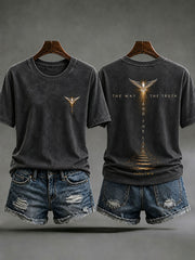 Women's 'The Way The Truth And The Life' Printed Casual T-Shirt