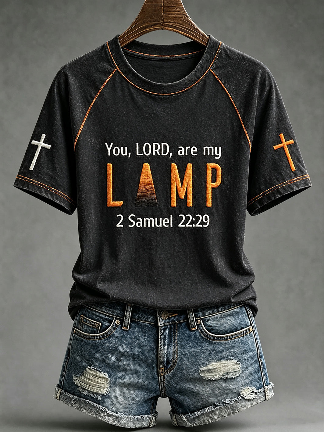 Women's faith theme pattern printed casual  short sleeve T-shirt