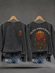 Women’s 'His Love Endures Forever' Printed Casual Sweatshirt