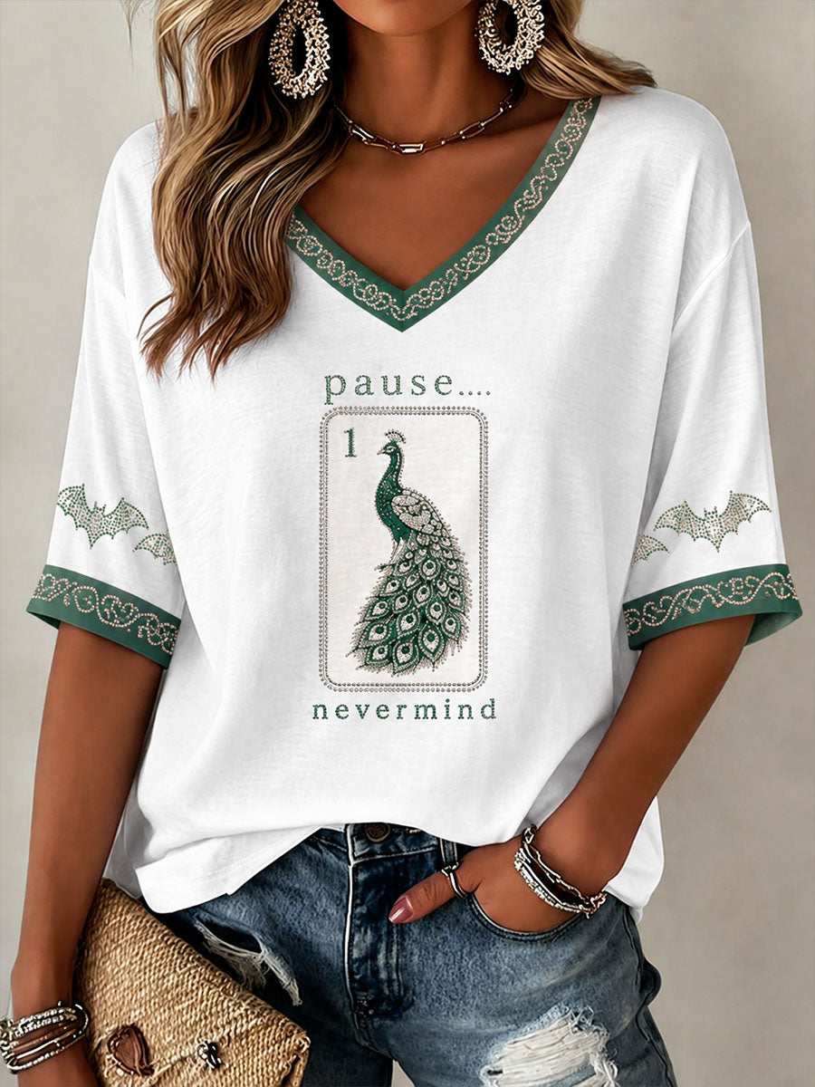 Women's Mahjong Halloween Casual T-Shirt