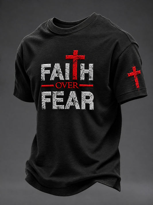 Men's FAITH OVER FEAR Printed T-shirt