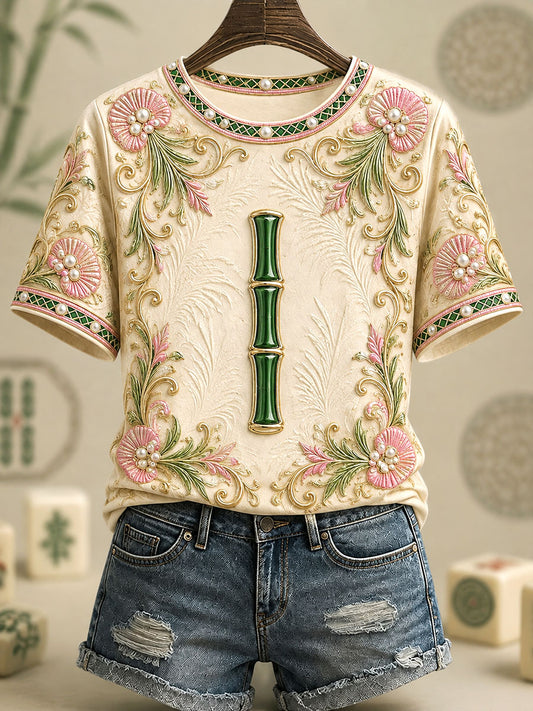 Women's 3-Piece Mahjong Casual T-Shirts