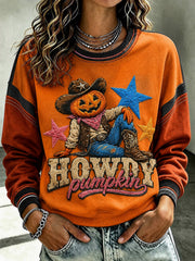 Women's Western Halloween Printed Sweatshirt