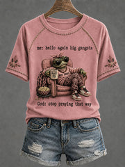 Women's 'Stop Praying That Way' Printed Casual T-Shirt