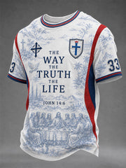 Men's 'The Way, The Truth, and The Life' Printed Casual T-Shirt