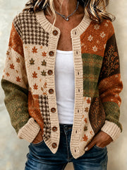 Women'S Casual Prints Knitted Cardigan Top