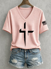 Women's Faith Cross Waffle Top