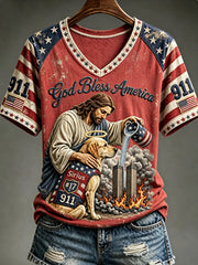 Women's God Bless America 911 T-shirt