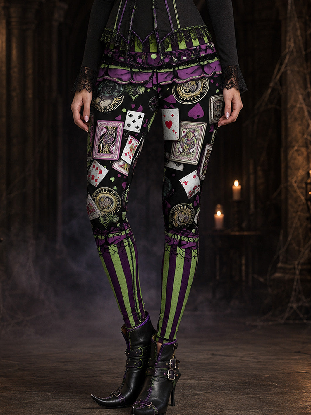 Women's Halloween Gothic Print Causal bottoms