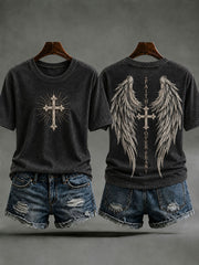 Women's Faith Over Fear Printed Casual T-Shirt