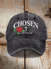 Chosen Rose Printed Casual Unisex Hat