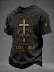 Men's Christian IT IS FINISHED JOHN 19:30 Short-Sleeve T-Shirt