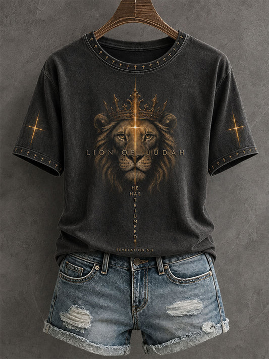 Women's Lion Of Judah He Has Triumphed T-shirt