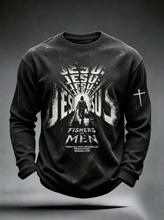 Men's Jesus Fishers Of Men  Waffle Top