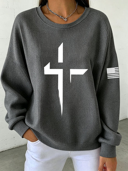 Women's Faith Cross Sweatshirt