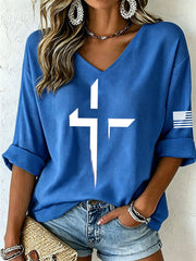Women's Faith Cross Waffle Top