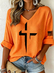 Women's Faith Cross Waffle Top