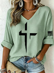 Women's Faith Cross Waffle Top