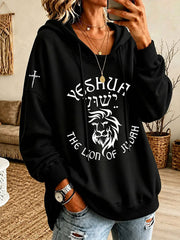 Women’s Yeshua Print Casual Hoodie