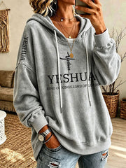 Women’s Yeshua Print Casual Hoodie