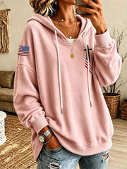 Women’s Cross Print Casual Hoodie