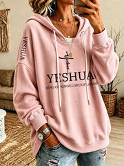 Women’s Yeshua Print Casual Hoodie