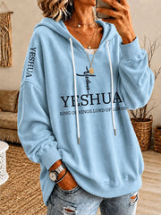 Women’s Yeshua Print Casual Hoodie