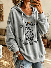 Women’s Yeshua Print Casual Hoodie
