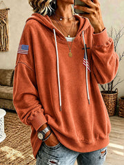 Women’s Cross Print Casual Hoodie