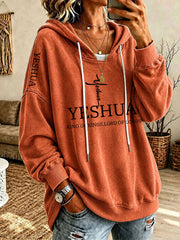 Women’s Yeshua Print Casual Hoodie