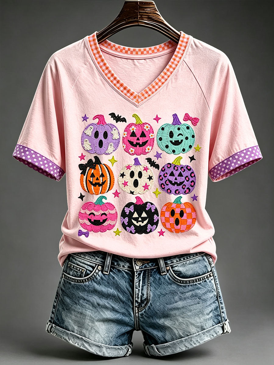 Women's Colorful Pumpkin T-Shirt