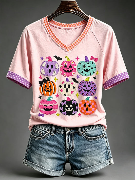 Women's Colorful Pumpkin T-Shirt