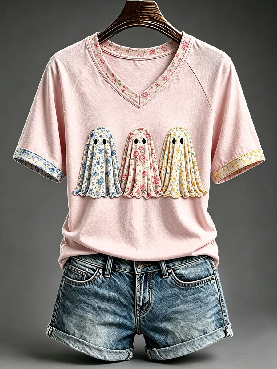 Women's Vintage Floral Ghost T-Shirt