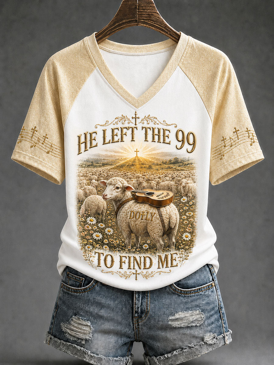 Women's Faith "HE LEFT THE 99 TO FIND ME" Commemorative T-shirt