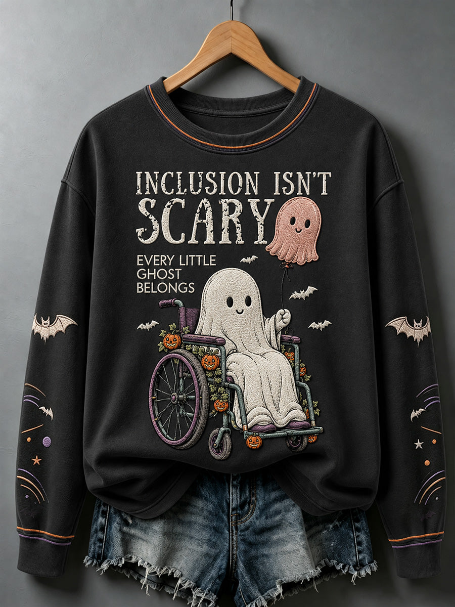 Women's Inclusion Isn't Scary Print Sweatshirt