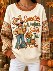 Women's "sweater weather sweet tea" sweatshirt